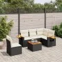 6-piece garden sofa set with black synthetic rattan cushions by , Garden sets - Ref: Foro24-3226819, Price: 375,35 €, Discoun...