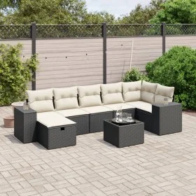 8-teiliges Gartensofa-Set mit schwarzen Polstern aus synthetischem Rattan. von , Gartensets - Ref: Foro24-3264462, Preis: 486...