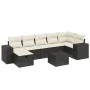 8-teiliges Gartensofa-Set mit schwarzen Polstern aus synthetischem Rattan. von , Gartensets - Ref: Foro24-3264462, Preis: 486...