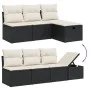 8-teiliges Gartensofa-Set mit schwarzen Polstern aus synthetischem Rattan. von , Gartensets - Ref: Foro24-3264462, Preis: 486...