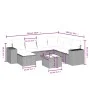 8-teiliges Gartensofa-Set mit schwarzen Polstern aus synthetischem Rattan. von , Gartensets - Ref: Foro24-3264462, Preis: 486...
