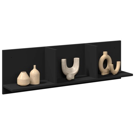 Mueble de pared madera de ingeniería negro 100x16,5x30 cm de , Estantes y estanterías - Ref: Foro24-854860, Precio: 28,44 €, ...