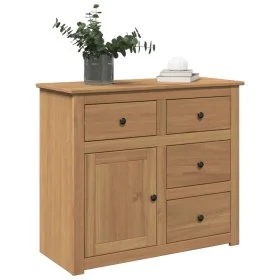 Sideboard mit Schubladen Panama Massivholz Kiefer 93x40x80 cm von , Sideboards - Ref: Foro24-4016384, Preis: 165,04 €, Rabatt: %