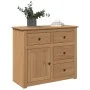 Sideboard with drawers Panama solid pine wood 93x40x80 cm by , Sideboards - Ref: Foro24-4016384, Price: 165,04 €, Discount: %
