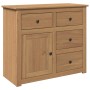 Sideboard with drawers Panama solid pine wood 93x40x80 cm by , Sideboards - Ref: Foro24-4016384, Price: 167,57 €, Discount: %