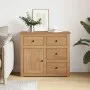 Sideboard with drawers Panama solid pine wood 93x40x80 cm by , Sideboards - Ref: Foro24-4016384, Price: 165,04 €, Discount: %