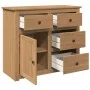 Sideboard with drawers Panama solid pine wood 93x40x80 cm by , Sideboards - Ref: Foro24-4016384, Price: 165,04 €, Discount: %