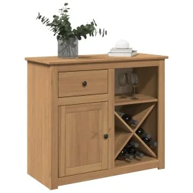 Sideboard with drawer Panama solid pine wood 93x40x80 cm by , Sideboards - Ref: Foro24-4016386, Price: 160,68 €, Discount: %