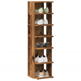 Engineered wood aged shoe cabinet 28x27x102 cm by , Shoe racks and shoe organizers - Ref: Foro24-856664, Price: 65,00 €, Disc...