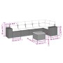Garten-Essgruppe 7-teilig mit schwarzen Polstern aus synthetischem Rattan. von , Gartensets - Ref: Foro24-3257785, Preis: 429...