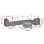 Set de comedor de jardín 7 pzas y cojines ratán sintético negro by , Garden sets - Ref: Foro24-3257785, Price: 431,84 €, Disc...