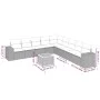 Set de sofás de jardín 10 pzas cojines ratán sintético negro de , Conjuntos de jardín - Ref: Foro24-3257820, Precio: 576,17 €...
