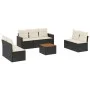 Set de sofás de jardín 8 piezas y cojines ratán sintético negro by , Garden sets - Ref: Foro24-3258283, Price: 429,19 €, Disc...