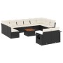 Gartensofa-Set und Kissen 13-teilig aus schwarzem Kunststoff-Rattan von , Gartensets - Ref: Foro24-3257127, Preis: 793,78 €, ...