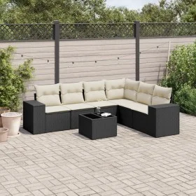 Garten-Essgruppe 7-teilig mit schwarzen Polstern aus synthetischem Rattan. von , Gartensets - Ref: Foro24-3254953, Preis: 440...