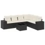 Set de comedor de jardín 7 pzas y cojines ratán sintético negro by , Garden sets - Ref: Foro24-3254953, Price: 441,94 €, Disc...