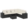 Set de comedor de jardín 7 pzas y cojines ratán sintético negro by , Garden sets - Ref: Foro24-3254953, Price: 440,48 €, Disc...