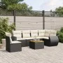 Set de comedor de jardín 7 pzas y cojines ratán sintético negro de , Conjuntos de jardín - Ref: Foro24-3257358, Precio: 428,2...