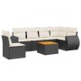 Garten-Essgruppe 7-teilig mit schwarzen Polstern aus synthetischem Rattan. von , Gartensets - Ref: Foro24-3257358, Preis: 433...