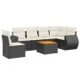 Set de comedor de jardín 7 pzas y cojines ratán sintético negro de , Conjuntos de jardín - Ref: Foro24-3257358, Precio: 428,2...