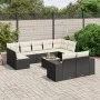 Set de sofás de jardín 10 pzas cojines ratán sintético negro by , Garden sets - Ref: Foro24-3257925, Price: 607,08 €, Discoun...