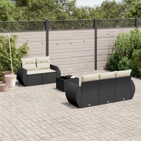 Set de sofás de jardín 6 piezas y cojines ratán sintético negro de , Conjuntos de jardín - Ref: Foro24-3253433, Precio: 451,6...