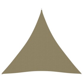 Toldo de vela triangular tela Oxford beige 4x4x4 m
