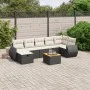Set de sofás de jardín 8 piezas y cojines ratán sintético negro by , Garden sets - Ref: Foro24-3265067, Price: 479,08 €, Disc...