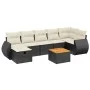 Set de sofás de jardín 8 piezas y cojines ratán sintético negro by , Garden sets - Ref: Foro24-3265067, Price: 479,08 €, Disc...