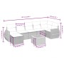 8-teiliges Gartensofa-Set und Kissen aus schwarzem Kunststoff-Rattan. von , Gartensets - Ref: Foro24-3265067, Preis: 446,80 €...