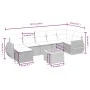 Set de sofás de jardín 8 piezas y cojines ratán sintético negro by , Garden sets - Ref: Foro24-3265067, Price: 479,08 €, Disc...