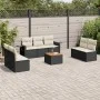 Set de sofás de jardín 8 piezas y cojines ratán sintético negro by , Garden sets - Ref: Foro24-3256847, Price: 446,41 €, Disc...