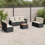 Set de sofás de jardín 8 piezas y cojines ratán sintético negro by , Garden sets - Ref: Foro24-3256847, Price: 452,46 €, Disc...