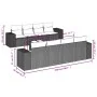 8-teiliges Gartensofa-Set und Kissen aus schwarzem Kunststoff-Rattan. von , Gartensets - Ref: Foro24-3254683, Preis: 591,13 €...