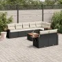 Set de sofás de jardín 8 piezas y cojines ratán sintético negro by , Garden sets - Ref: Foro24-3226994, Price: 576,32 €, Disc...