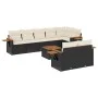 Set de sofás de jardín 8 piezas y cojines ratán sintético negro by , Garden sets - Ref: Foro24-3226994, Price: 576,32 €, Disc...