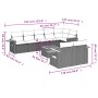 Set de sofás de jardín 8 piezas y cojines ratán sintético negro by , Garden sets - Ref: Foro24-3226994, Price: 564,67 €, Disc...