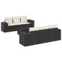 Garten-Essgruppe 7-teilig mit schwarzen Polstern aus synthetischem Rattan. von , Gartensets - Ref: Foro24-3254643, Preis: 483...