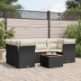 Set de comedor de jardín 7 pzas y cojines ratán sintético negro by , Garden sets - Ref: Foro24-3255825, Price: 441,15 €, Disc...