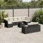 Set de sofás de jardín 10 pzas cojines ratán sintético negro by , Garden sets - Ref: Foro24-3255363, Price: 610,97 €, Discoun...