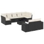 Set de sofás de jardín 10 pzas cojines ratán sintético negro by , Garden sets - Ref: Foro24-3255363, Price: 611,21 €, Discoun...