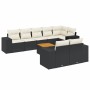 Set de sofás de jardín 8 piezas y cojines ratán sintético negro by , Garden sets - Ref: Foro24-3257862, Price: 590,86 €, Disc...