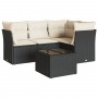 Set de muebles de jardín 5 pzas y cojines ratán sintético negro by , Garden sets - Ref: Foro24-3249425, Price: 323,43 €, Disc...