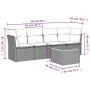 Set de muebles de jardín 5 pzas y cojines ratán sintético negro by , Garden sets - Ref: Foro24-3255804, Price: 290,46 €, Disc...