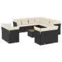 Set de sofás de jardín y cojines 12 pzas ratán sintético negro by , Garden sets - Ref: Foro24-3256273, Price: 790,08 €, Disco...