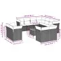 Set de sofás de jardín y cojines 12 pzas ratán sintético negro by , Garden sets - Ref: Foro24-3256273, Price: 790,08 €, Disco...