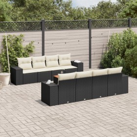 Set de sofás de jardín 8 piezas y cojines ratán sintético negro by , Garden sets - Ref: Foro24-3257694, Price: 566,05 €, Disc...