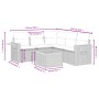 6-teiliges Gartensofa-Set mit schwarzen Polstern aus synthetischem Rattan. von , Gartensets - Ref: Foro24-3226805, Preis: 371...