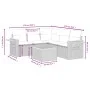 6-teiliges Gartensofa-Set mit schwarzen Polstern aus synthetischem Rattan. von , Gartensets - Ref: Foro24-3226805, Preis: 375...