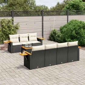 Set de sofás de jardín 8 piezas y cojines ratán sintético negro by , Garden sets - Ref: Foro24-3226644, Price: 503,11 €, Disc...